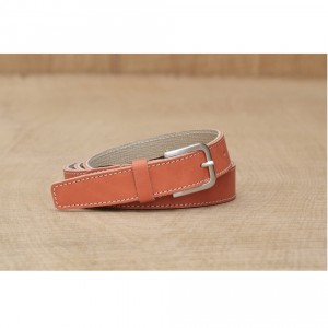 CEINTURE CUIR ORANGE | L'élégante